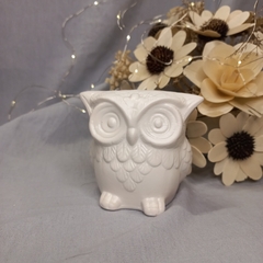 BUHO BLANCO CERAMICA 8CM en internet
