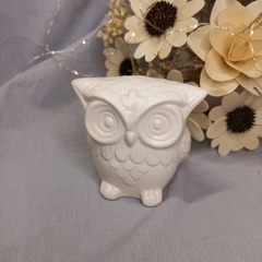 BUHO BLANCO CERAMICA 8CM - comprar online