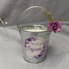 MINI BALDE CON VELA DE SOJA 6CM - comprar online