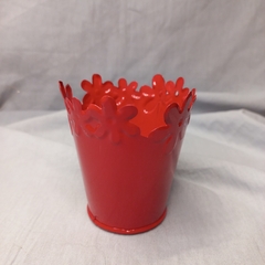 macetita flores rojo 7 x5