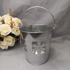 balde calado flor zinc 10cm - comprar online