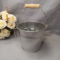 balde zinc manija de madera 10cm - Somos tu Evento