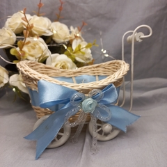 Mini Cochecitos/ Carrito Mimbre Souvenir Decoración - Somos tu Evento