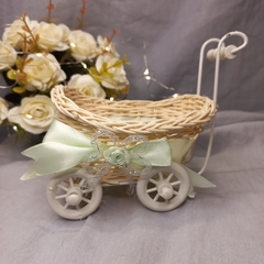 Mini Cochecitos/ Carrito Mimbre Souvenir Decoración en internet