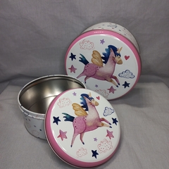 set 2 latas unicornio