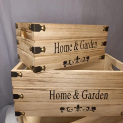 set 3 cajones de madera deco home & garden en internet