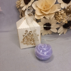 Souvenir Cajita De Opalina Con Jabon En Forma De rosa - Somos tu Evento