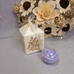 Imagen de Souvenir Cajita De Opalina Con Jabon En Forma De rosa