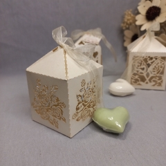 Souvenir Cajita De Opalina Con Jabon En Forma De Corazon - Somos tu Evento