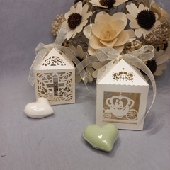 Souvenir Cajita De Opalina Con Jabon En Forma De Corazon - tienda online