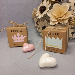Souvenir cajita bebe con jabón de corazón - tienda online