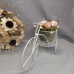Centro De Mesa Bicicleta Con Flores 20cm - tienda online