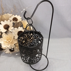 jaula negra con pie 26cm - comprar online