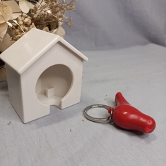 llavero pajarito con casita en internet