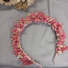 vincha coronita flores secas - Somos tu Evento