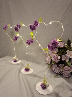 centro de mesa chico 25cm corazon - Somos tu Evento