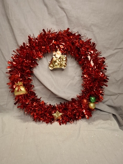 corona navidad puerta