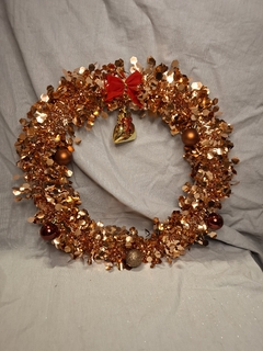 corona navidad puerta