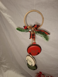 adorno navideño puerta cascabeles chatos x3 - Somos tu Evento