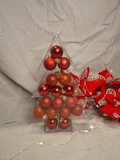 Imagen de Adornos De Navidad Caja De Acetato Con 17 Bolas 3cm