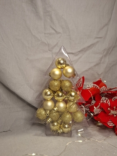Adornos De Navidad Caja De Acetato Con 17 Bolas 3cm - Somos tu Evento