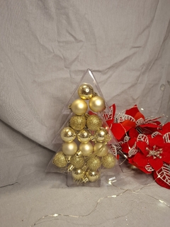 Adornos De Navidad Caja De Acetato Con 17 Bolas 3cm en internet