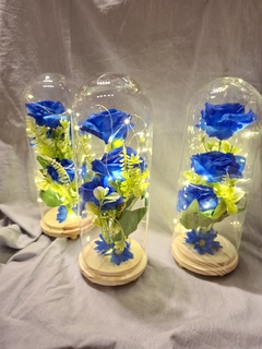 Cúpula Con Flores Y Luz Led 10x25 Cm - Somos tu Evento