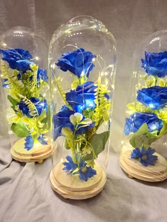 Cúpula Con Flores Y Luz Led 10x25 Cm - tienda online