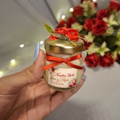 frasquito con vela de soja aromatica con flores - comprar online