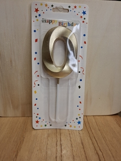 vela cumpleaños numero metalizado - Somos tu Evento