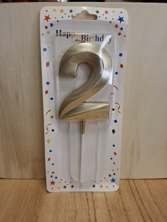 vela cumpleaños numero metalizado - tienda online