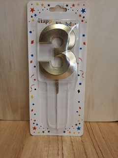 Imagen de vela cumpleaños numero metalizado