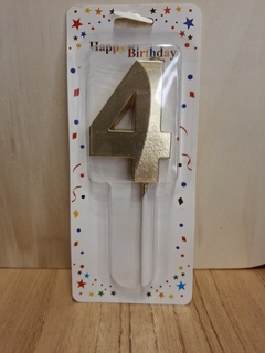 vela cumpleaños numero metalizado