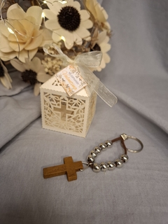 Cajita Calada Con Denario de madera Comunion - comprar online