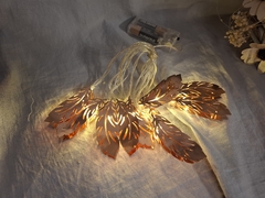 Guirnalda Decorativa Luces Led Plumas Metal A Pila en internet