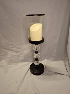 CENTRO DE MESA PORTAVELA CON BASE DE 3 ESFERAS 40X10CM - tienda online