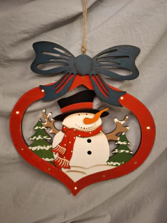 cartel corona navideña puerta con luz en internet