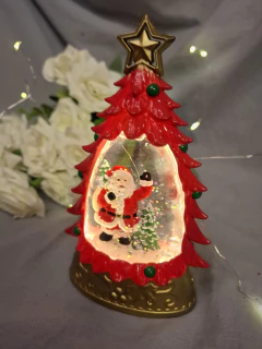 mini arbol navideño con nieve luz y musica - comprar online