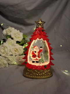 mini arbol navideño con nieve luz y musica - Somos tu Evento