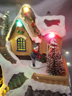 aldea navideña con tren luz y musica - Somos tu Evento