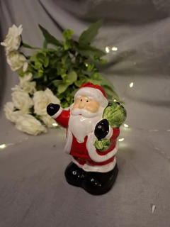 ADORNO NAVIDEÑO DE CERAMICA CON LUZ PAPA NOEL / RENO - comprar online