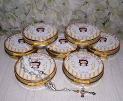 Lata Pastillero Souvenir Comunion Con Denario