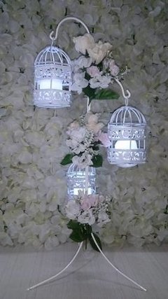 Centro De Mesa 3 Jaulitas Con Flores 15 Años Boda en internet