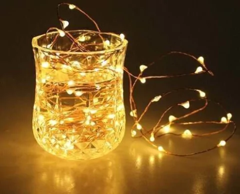 Luces De Alambre Luz Led Calida Fria Multicolor Rosa 50luces