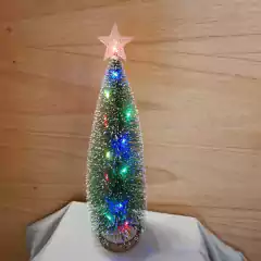 arbol nevado estrella luz multicolor 30cm - comprar online