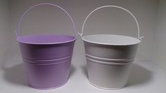 Balde Lila/ Blanco Grande 12,5 Cm - Somos tu Evento