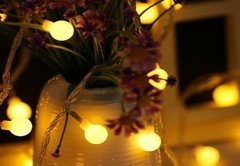 Guirnalda Led 50 Luces Esferas Cálidas