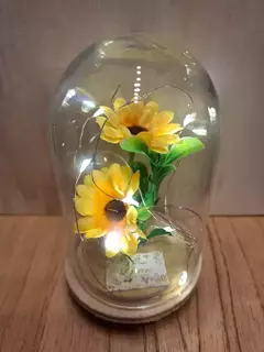souvenir cupula girasoles con luz - comprar online