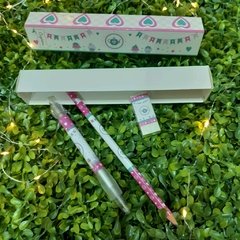 Cajita Con Lapiz Lapicera Y Goma De Borrar Cayetana Souvenir