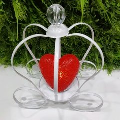 Carroza corazón led centro de mesa en internet